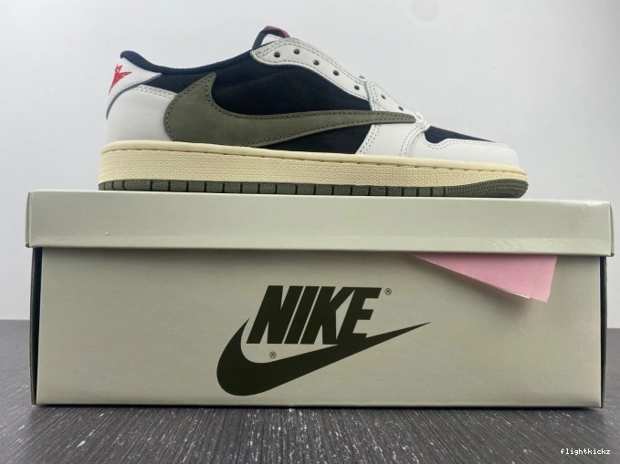 Air Olive Jordan x 1 Travis OG DZ4137-106 Low WMNS Scott 0825